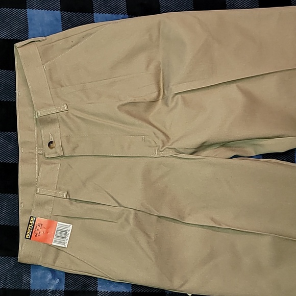 DEADSTOCK. Vintage. USA Fabric. Rustler. Double Pleat Khakis. Men's w34 l32 - Picture 12 of 14